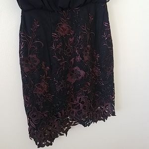 Calvin Klein black/maroon floral dress